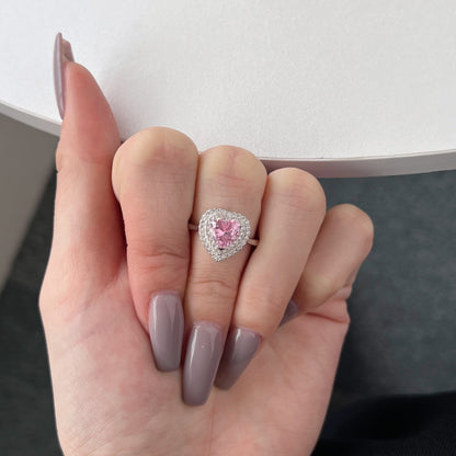 [Am jewelry]Delicate Ebullient Heart Shape Wedding Ring