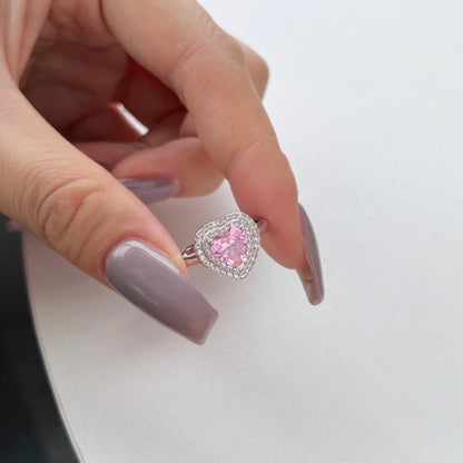 [Am jewelry]Delicate Ebullient Heart Shape Wedding Ring