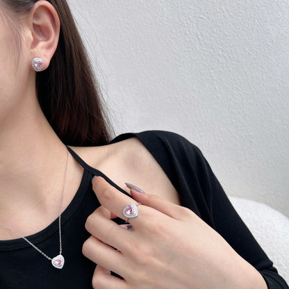 [Am jewelry]Dazzling Heart Shape Lover Earrings