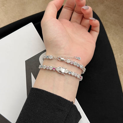 [Am jewelry]Dazzling Radiant Multi Cut Daily Bracelet