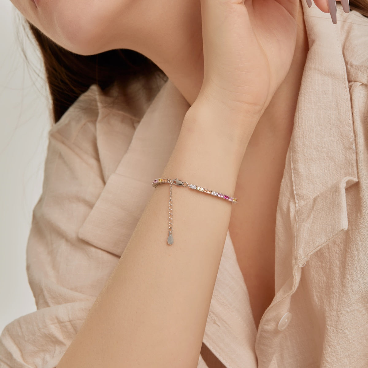[Am jewelry]Delicate Romantic Heart Shape Lover Bracelet