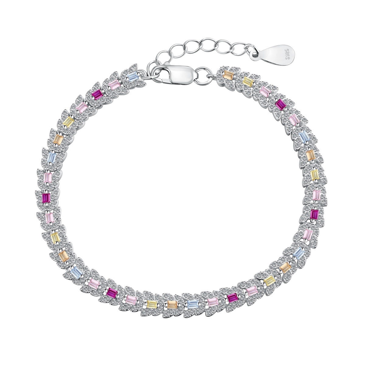 [Am jewelry]Delicate Colorful Multi Cut Daily Bracelet