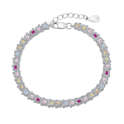 [Am jewelry]Delicate Colorful Multi Cut Daily Bracelet