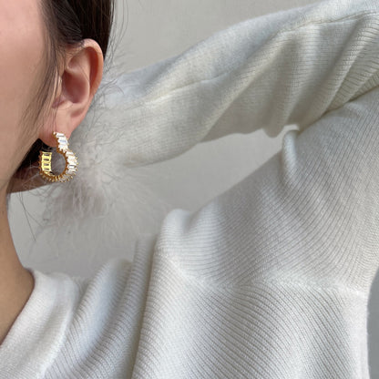 [Am jewelry]Radiant Heart Cutout Earrings