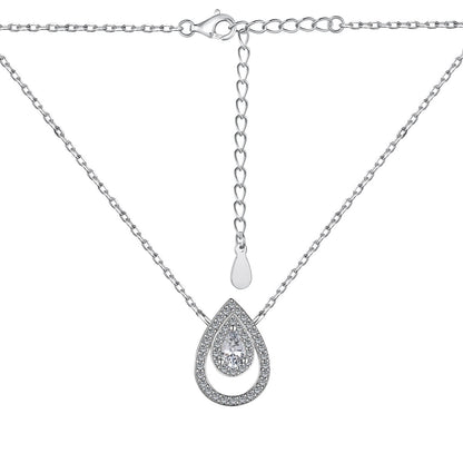 [Am jewelry]Sparkling Pear Cut Necklace