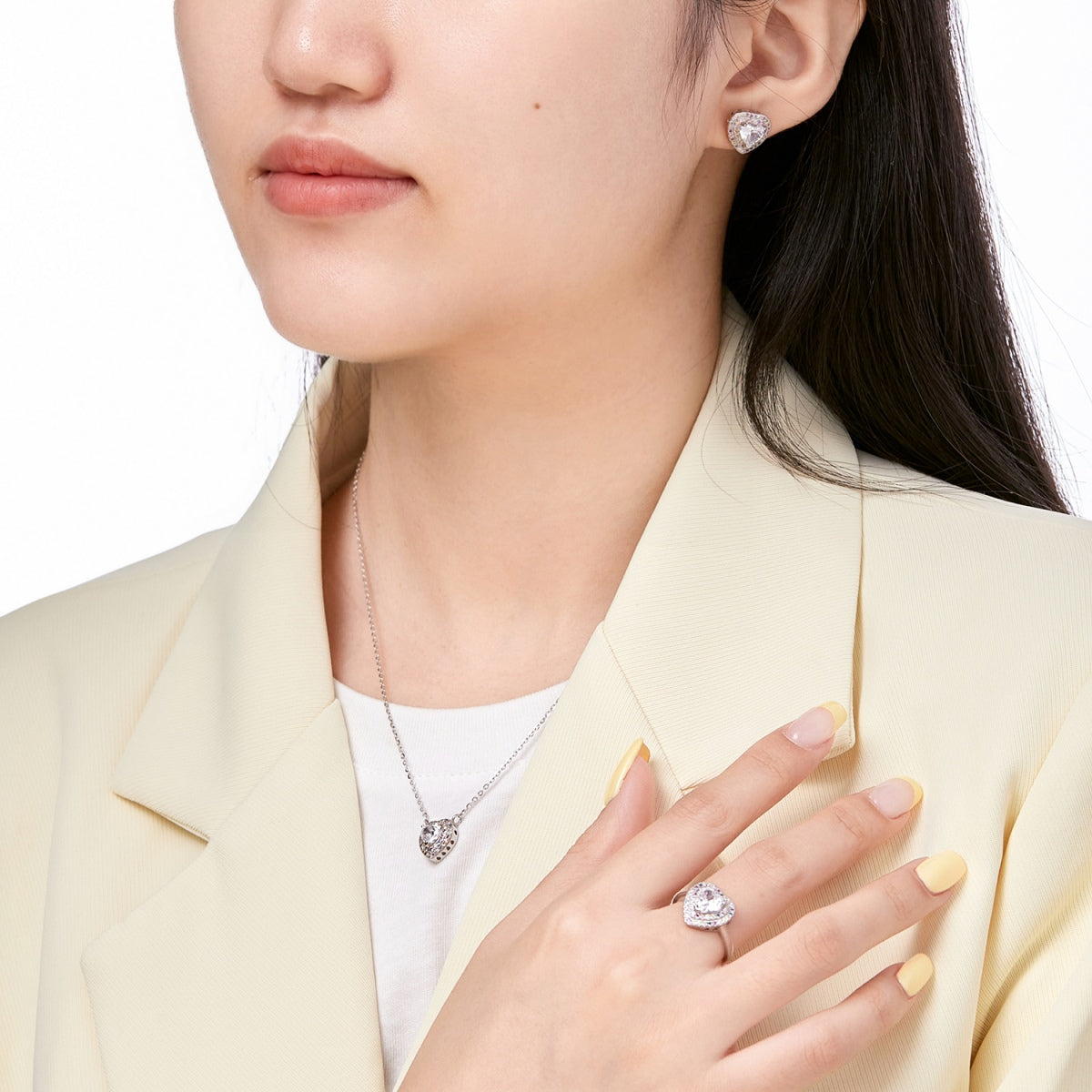 [Am jewelry]Delicate Ebullient Heart Shape Wedding Ring