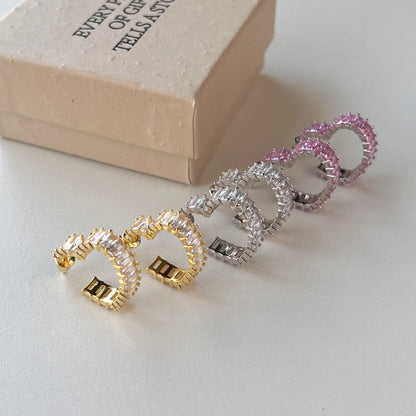 [Am jewelry]Radiant Heart Cutout Earrings