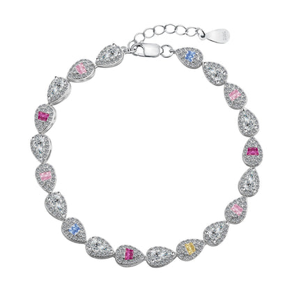 [Am jewelry]0.25 Carat Radiant Water Drop Shape Daily Bracelet