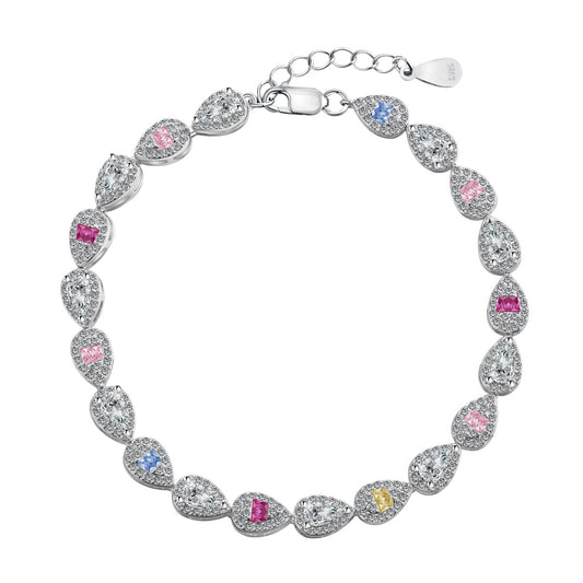 [Am jewelry]0.25 Carat Radiant Water Drop Shape Daily Bracelet