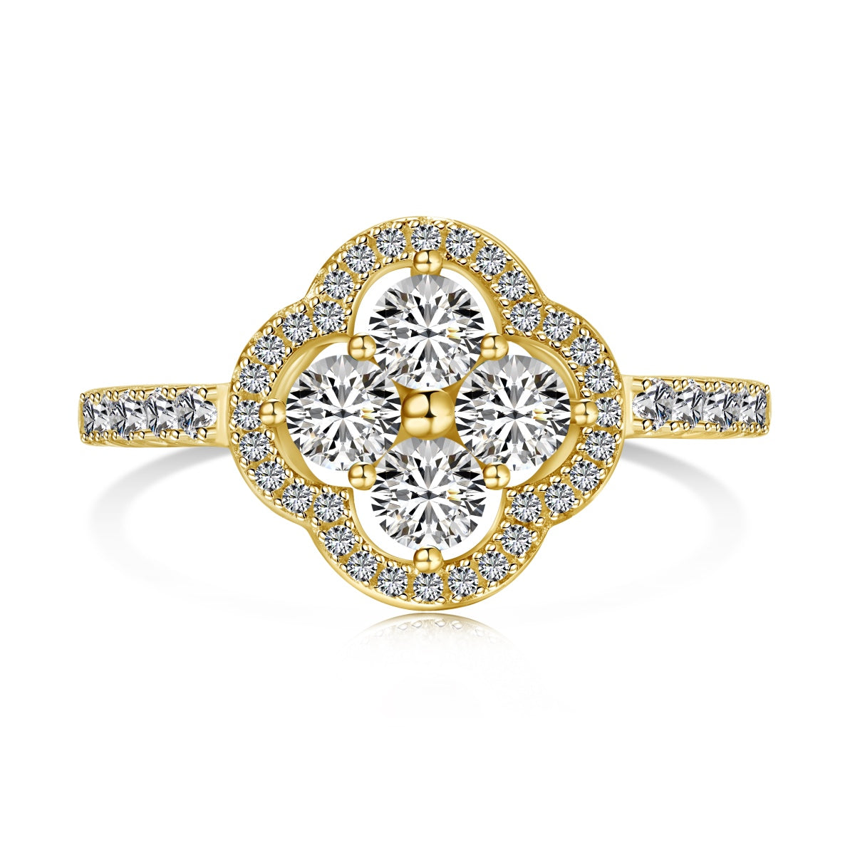 [Am jewelry]Four Leaf Clover Flower Design Ring
