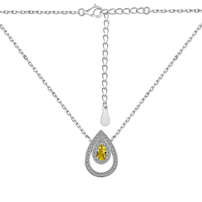 [Am jewelry]Sparkling Pear Cut Necklace