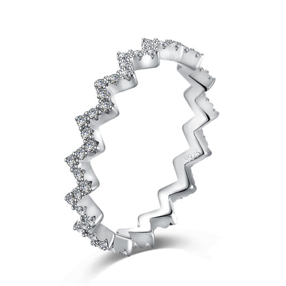 [Am jewelry]Delicate Enchanting Wave Shape Daily Ring
