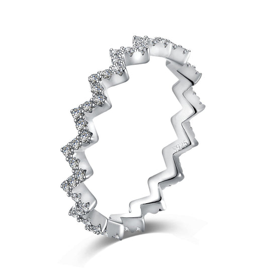 [Am jewelry]Delicate Enchanting Wave Shape Daily Ring