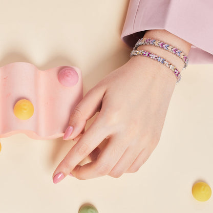 [Am jewelry]Ornate Sparkling Round Cut Party Bracelet