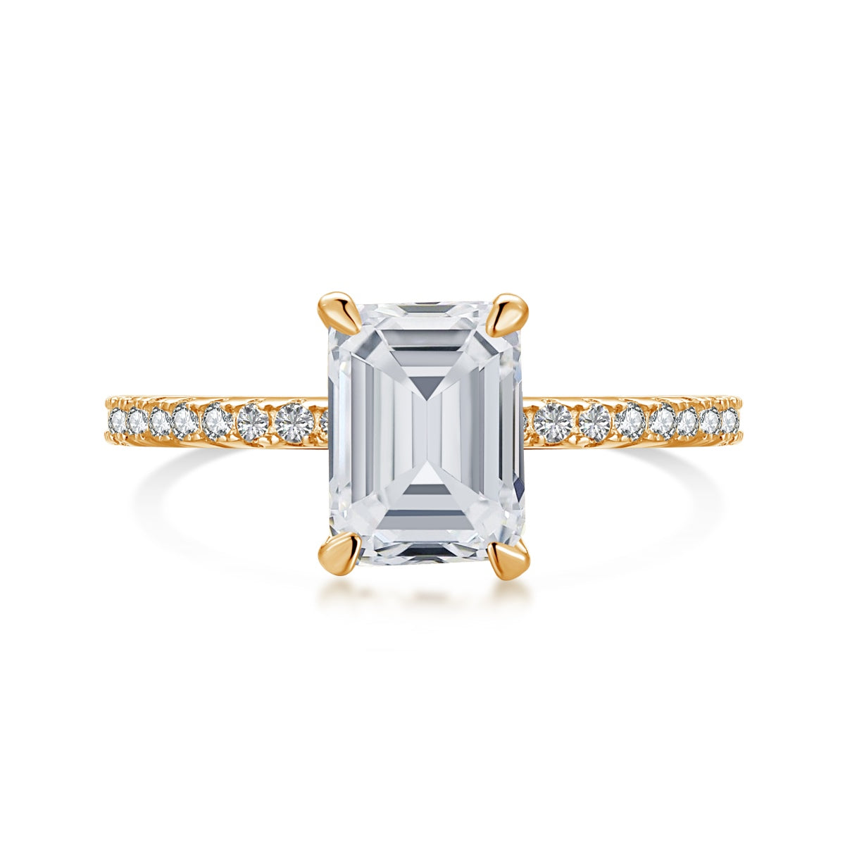 [Am jewelry]2.0 Carat Scintillating Ornate Radiant Cut Party Ring