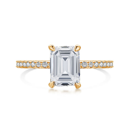 [Am jewelry]2.0 Carat Scintillating Ornate Radiant Cut Party Ring