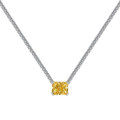 [Am jewelry]4.0 Carat Elegant Radiant Cut Necklace