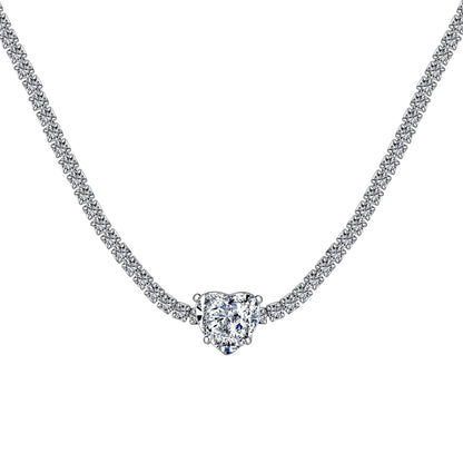 [Am jewelry]2.0 Carat Sparkling Tennis Heart Cut Necklace