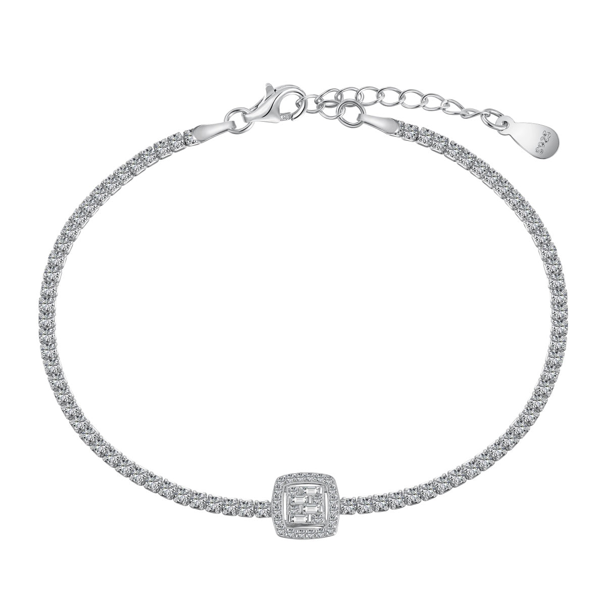 [Am jewelry]Luxurious Dazzling Square Shape Banquet Bracelet
