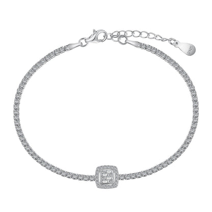 [Am jewelry]Luxurious Dazzling Square Shape Banquet Bracelet