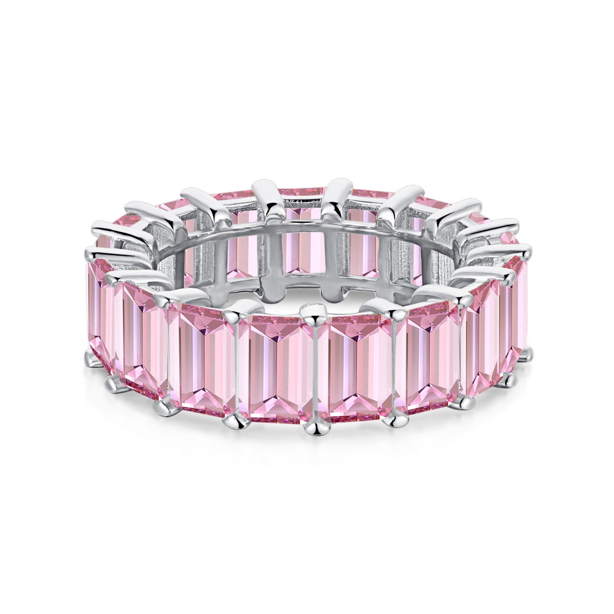 [Am jewelry]0.75 Carat Elegant Emerald Cut Tennis Ring