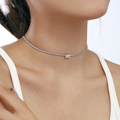 [Am jewelry]2.0 carat Ornate Emerald Cut Necklace