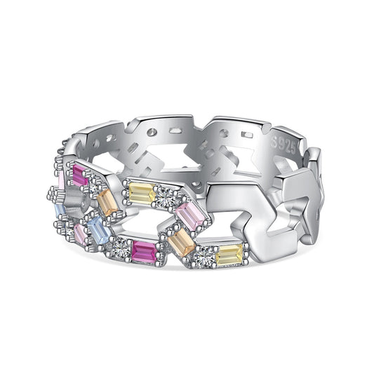 [Am jewelry]Sparkling Vibrant Emerald Cut Daily Ring