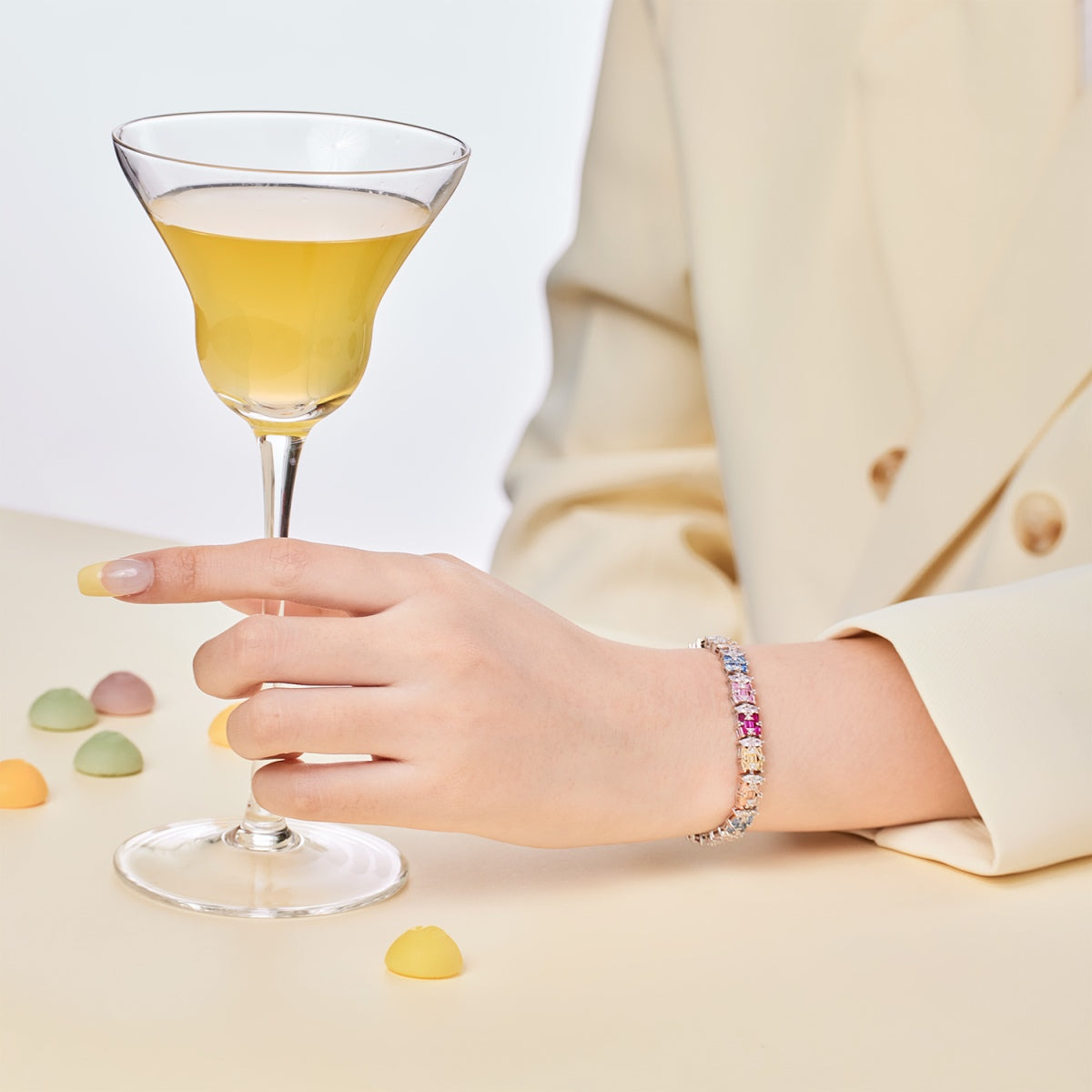 [Am jewelry]Delicate Colorful Multi Cut Party Bracelet