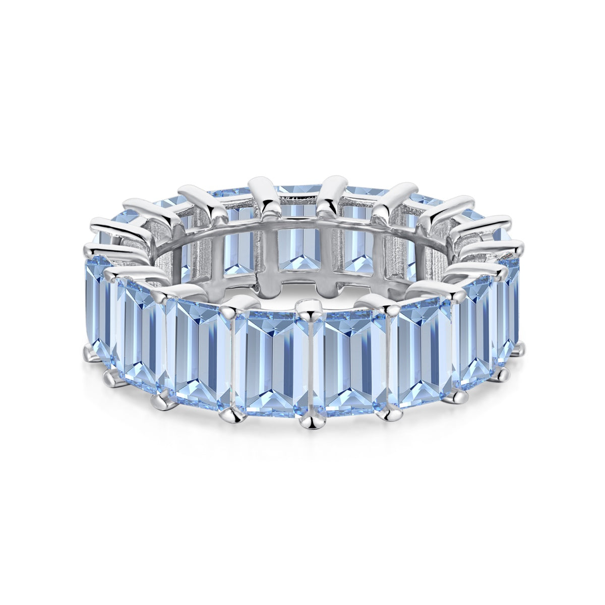 [Am jewelry]0.75 Carat Elegant Emerald Cut Tennis Ring