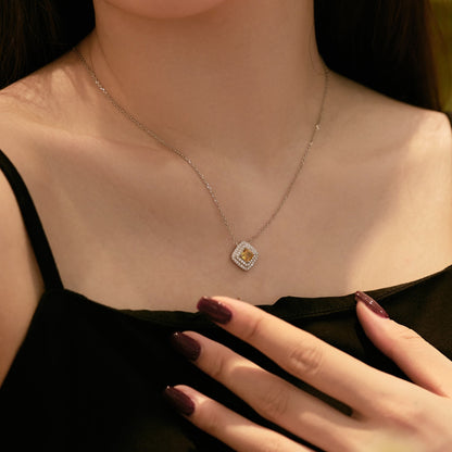 [Am jewelry]Sparkling Asscher Cut Necklace