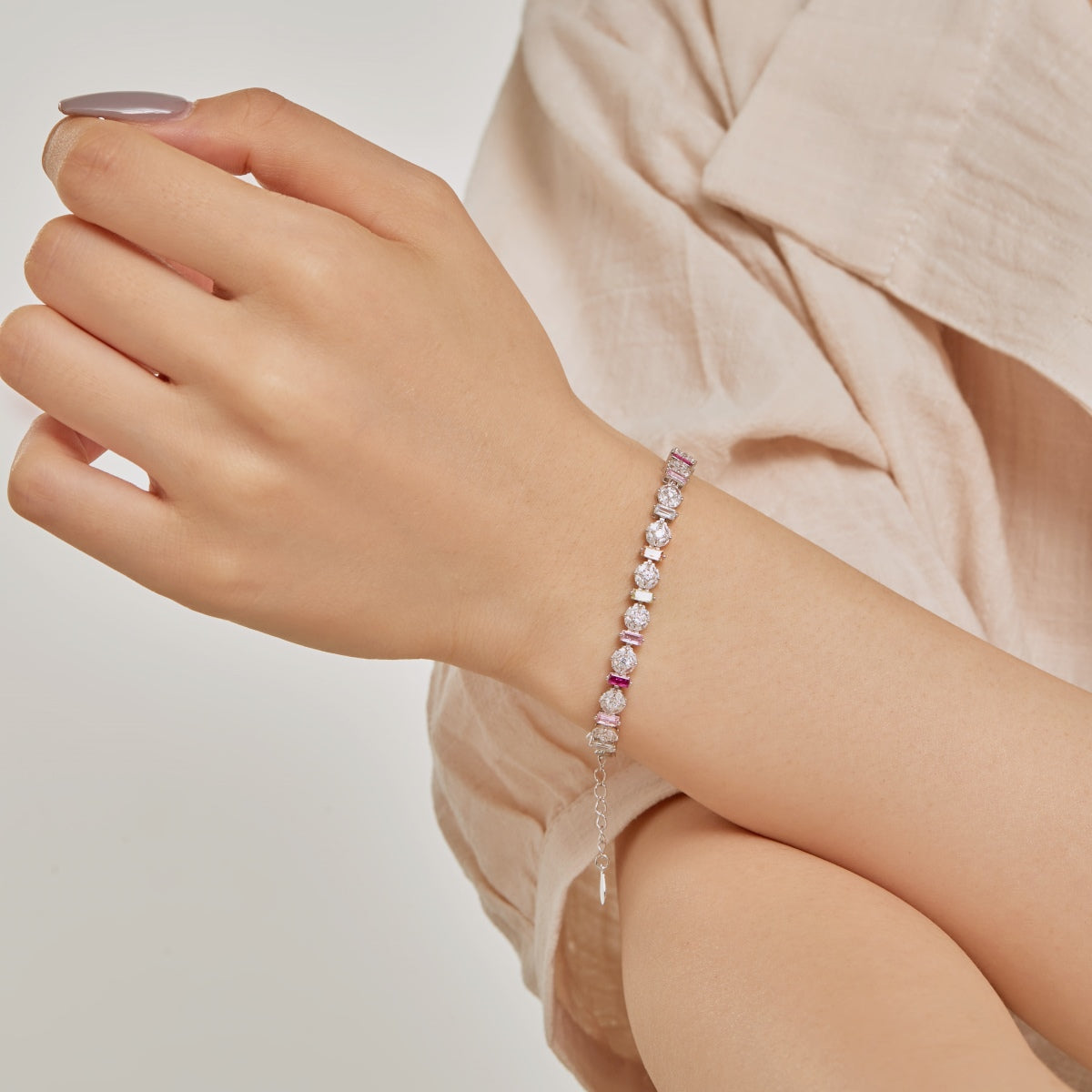 [Am jewelry]Radiant Colorful Round Shape Daily Bracelet