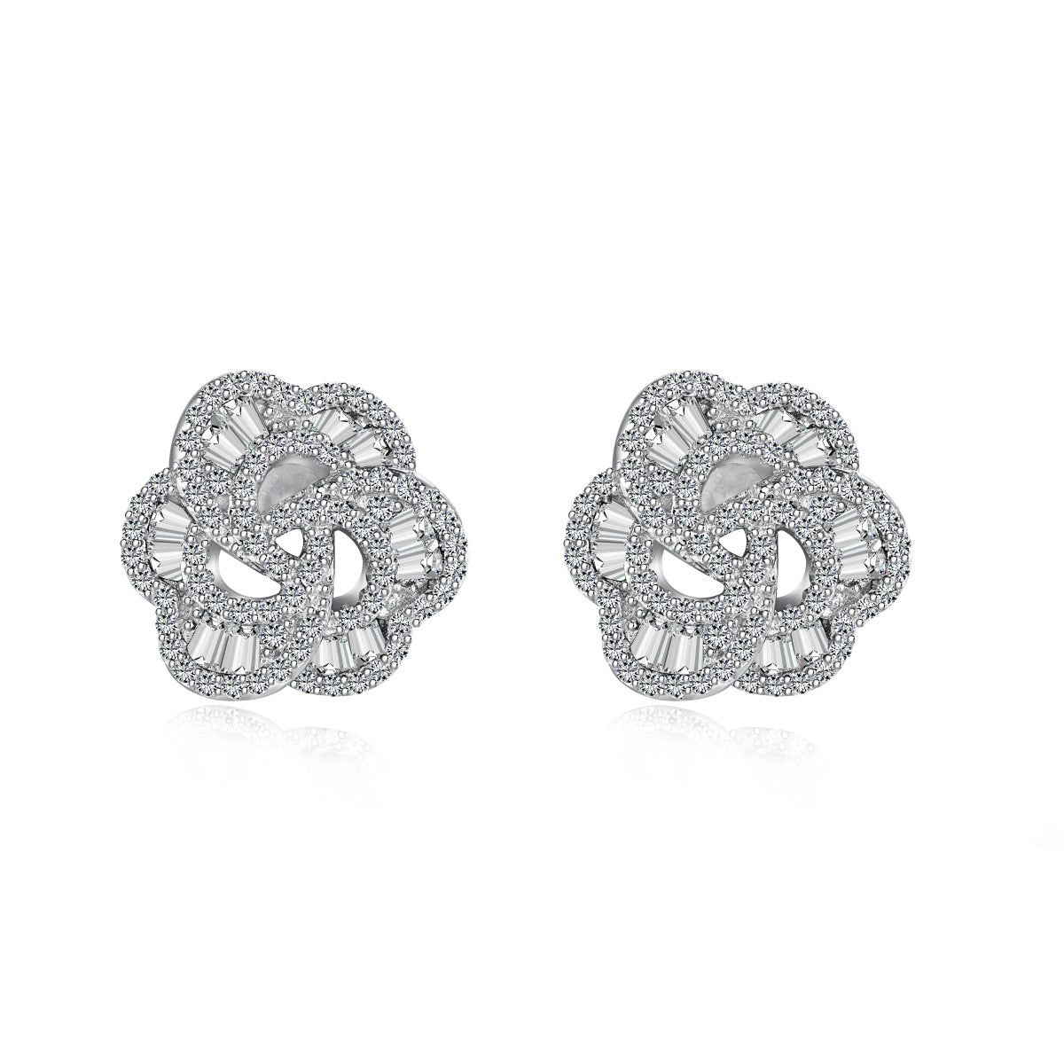 [Am jewelry]Exquisite Flower Shape Daily Earrings