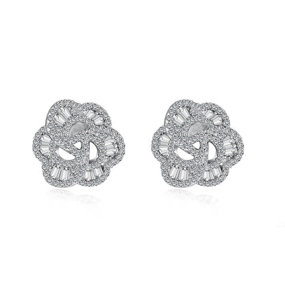[Am jewelry]Exquisite Flower Shape Daily Earrings