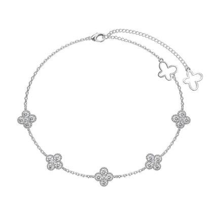 [Am jewelry]Four-Leaf Clover Hollow Butterfly Bracelet