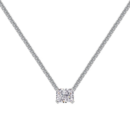 [Am jewelry]4.0 Carat Elegant Radiant Cut Necklace