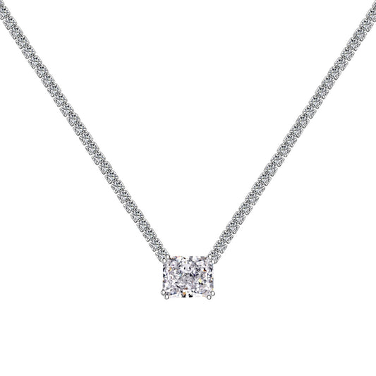 [Am jewelry]4.0 Carat Elegant Radiant Cut Necklace