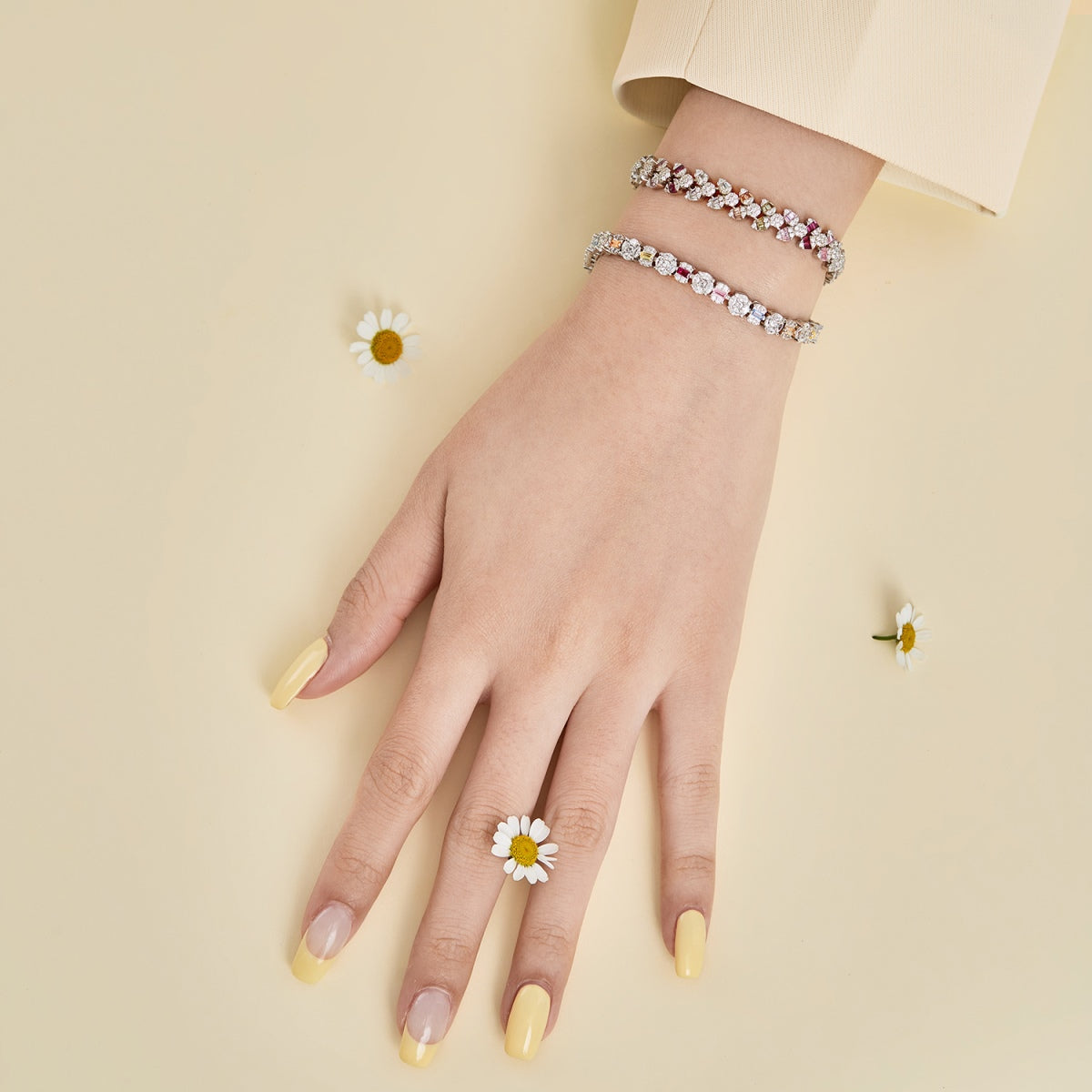 [Am jewelry]Dazzling Radiant Multi Cut Daily Bracelet