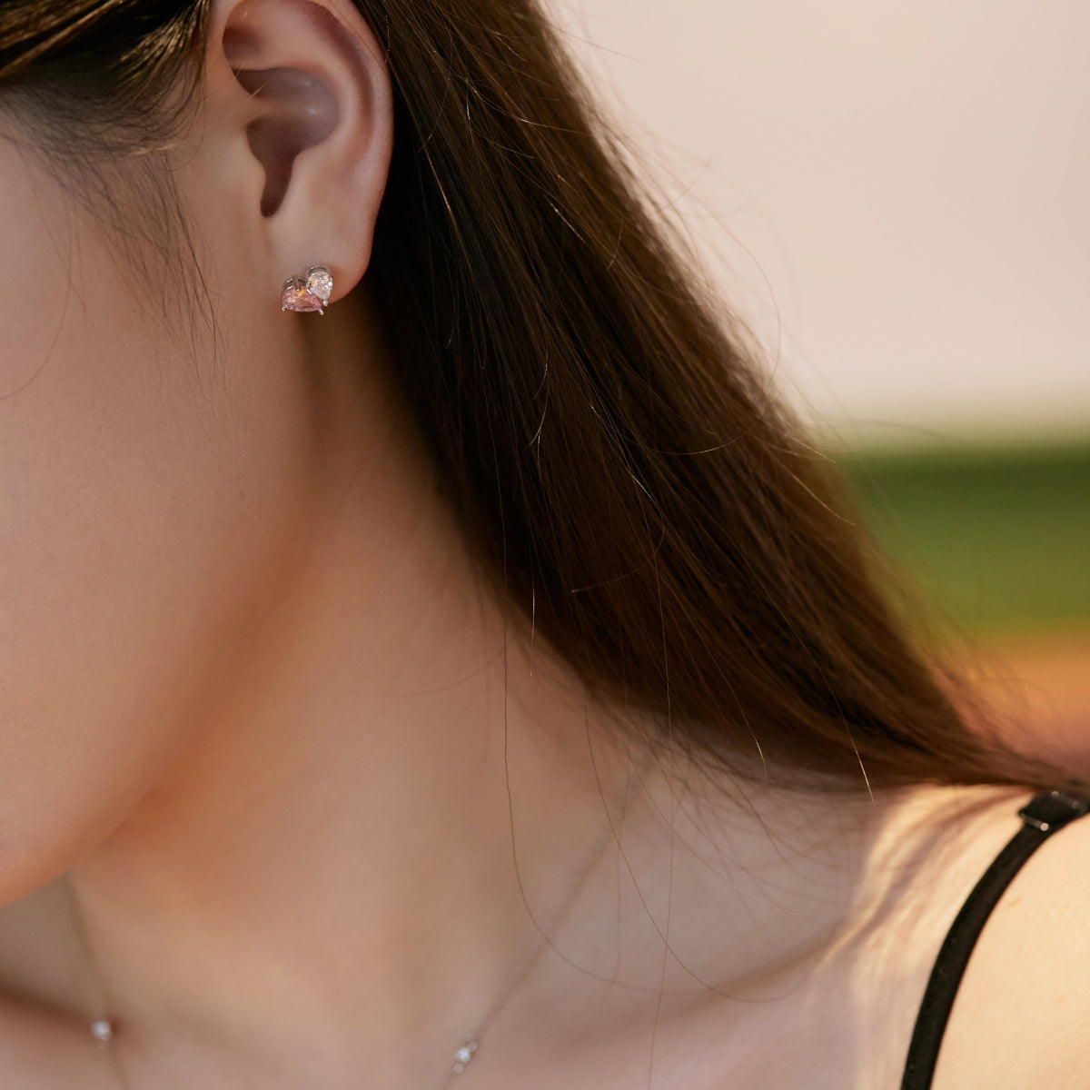[Am jewelry]Dazzling Elegant Heart Cut Lover Earrings