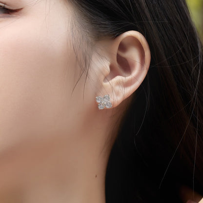 [Am jewelry]Four-Leaf Clover Eight-Pointed Star Earrings