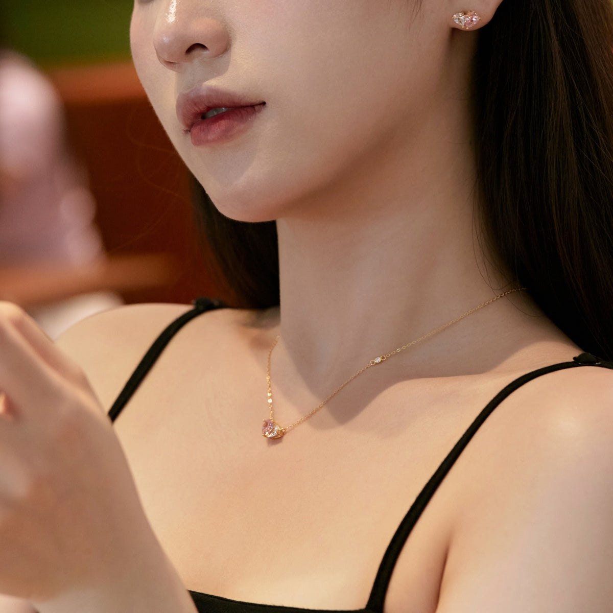 [Am jewelry]Dazzling Elegant Heart Cut Lover Earrings