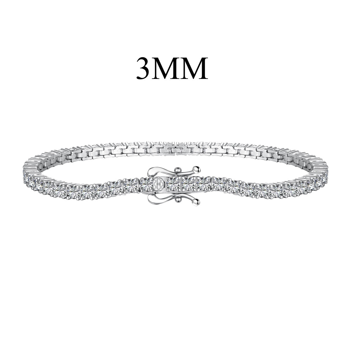 [Am jewelry]Dainty Charming Round Cut Tennis Bracelet
