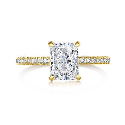 [Am jewelry]2.0 Carat Dazzling Sparkling Radiant Cut Party Ring