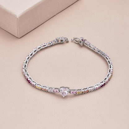 [Am jewelry]Delicate Romantic Heart Shape Lover Bracelet