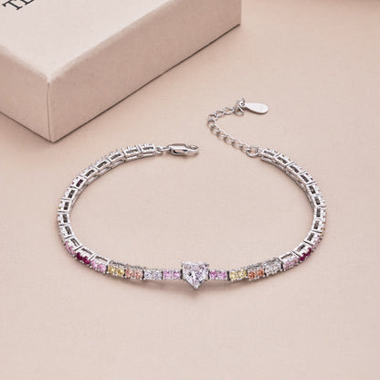 [Am jewelry]Delicate Romantic Heart Shape Lover Bracelet