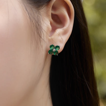 [Am jewelry]Four-Leaf Clover Eight-Pointed Star Earrings