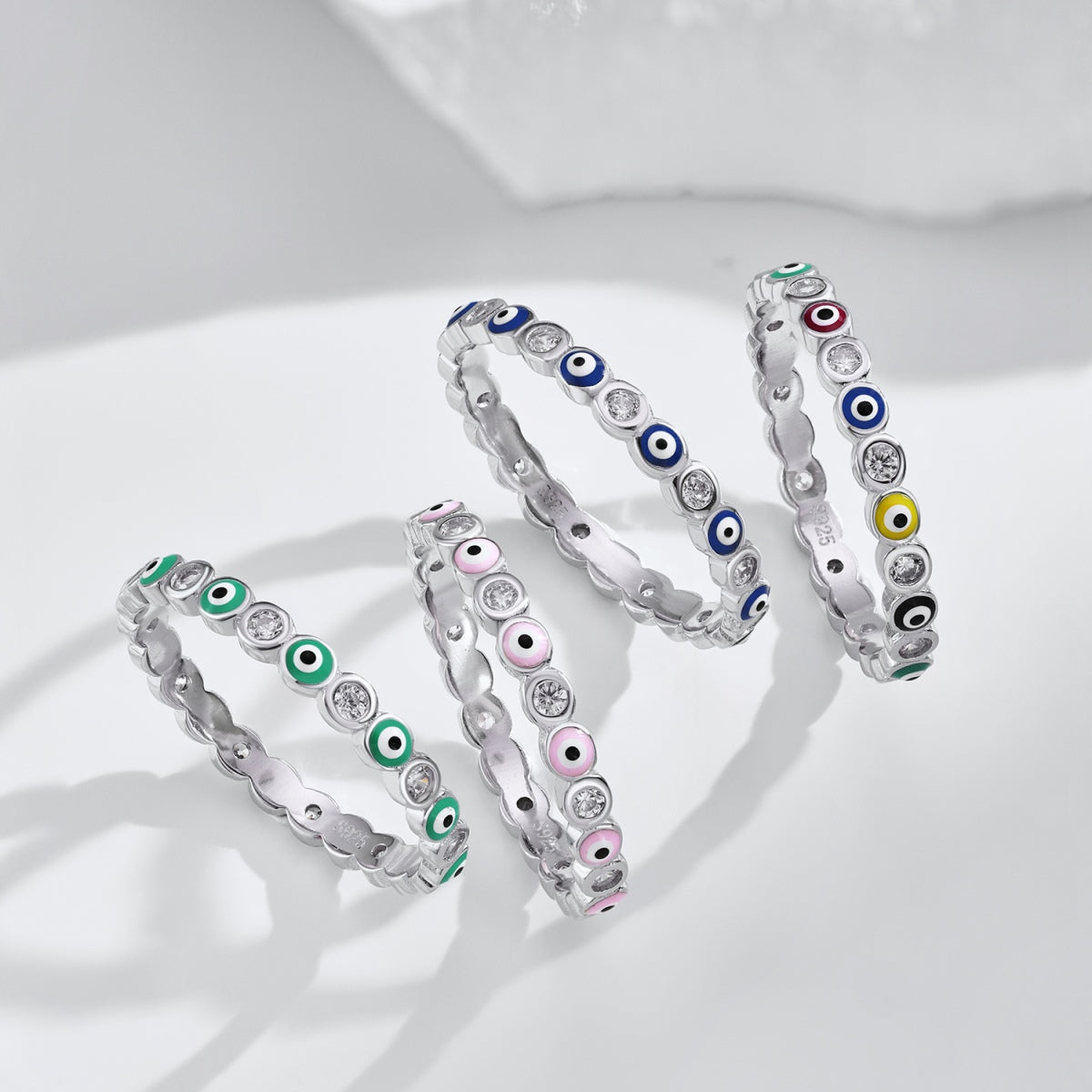 [Am jewelry]Sparkling Vibrant Round Shape Daily Ring