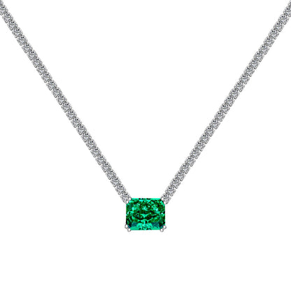 [Am jewelry]4.0 Carat Elegant Radiant Cut Necklace