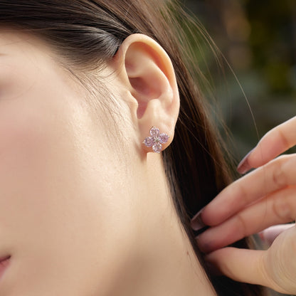 [Am jewelry]Four-Leaf Clover Eight-Pointed Star Earrings