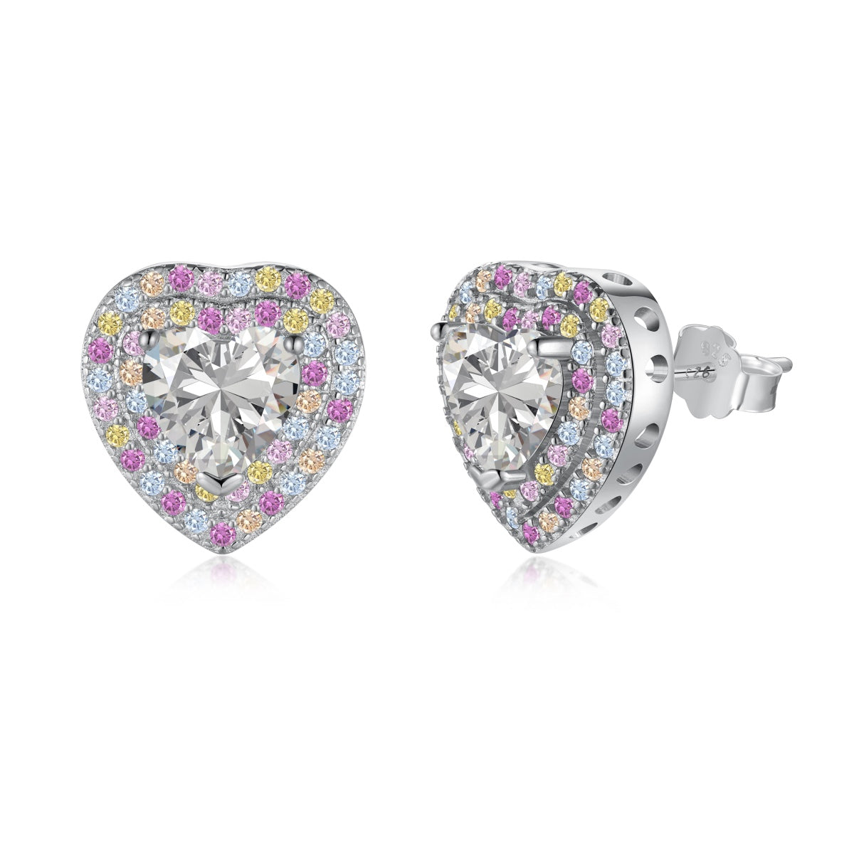 [Am jewelry]Dazzling Heart Shape Lover Earrings