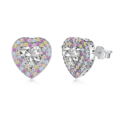 [Am jewelry]Dazzling Heart Shape Lover Earrings